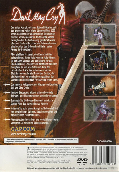 Devil May Cry - PlayStation 2 Rückseite