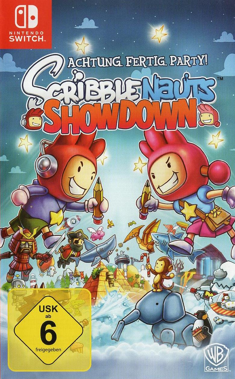 Achtung. Fertig. Party! Scribblenauts Showdown - Nintendo Switch Vorderseite