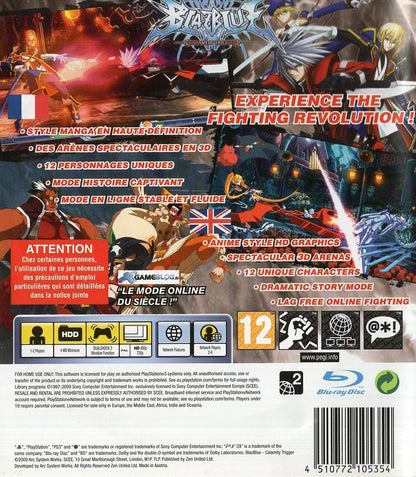 BlazBlue: Calamity Trigger - PlayStation 3 Rückseite