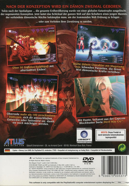 Shin Megami Tensei: Lucifer's Call - PlayStation 2 Rückseite