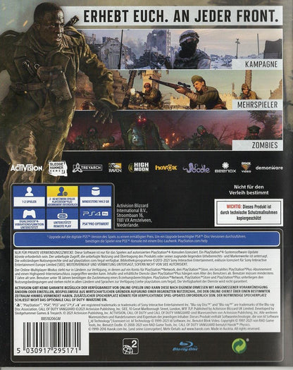 Call of Duty: Vanguard - PlayStation 4 Rückseite