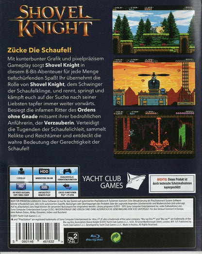 Shovel Knight - PlayStation 4 Rückseite