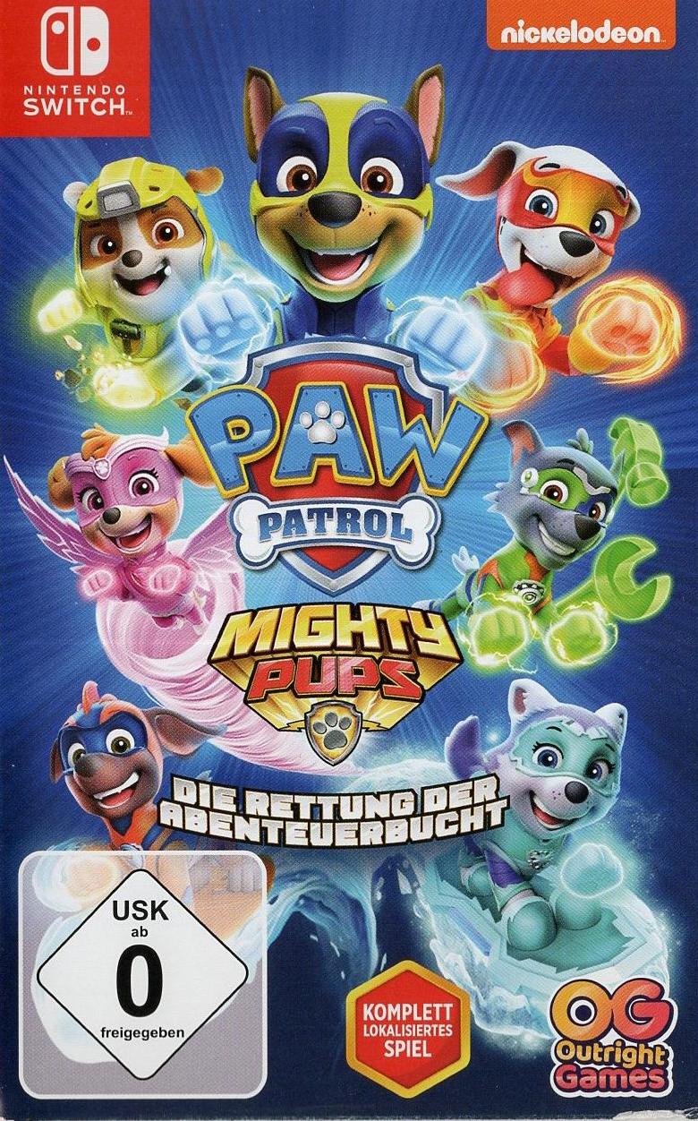 Paw Patrol: Mighty Pups - Die Rettung der Abenteuerbucht - Nintendo Switch Vorderseite