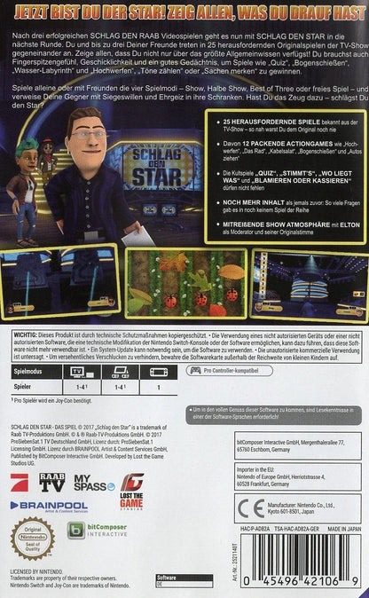 Schlag den Star - Nintendo Switch Rückseite