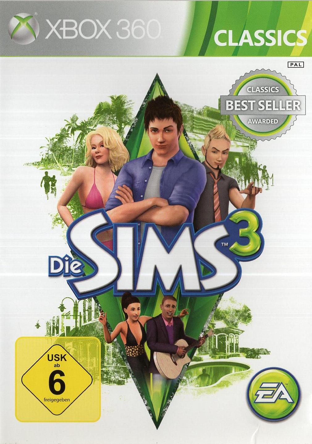 Die Sims 3 - Xbox 360 Vorderseite