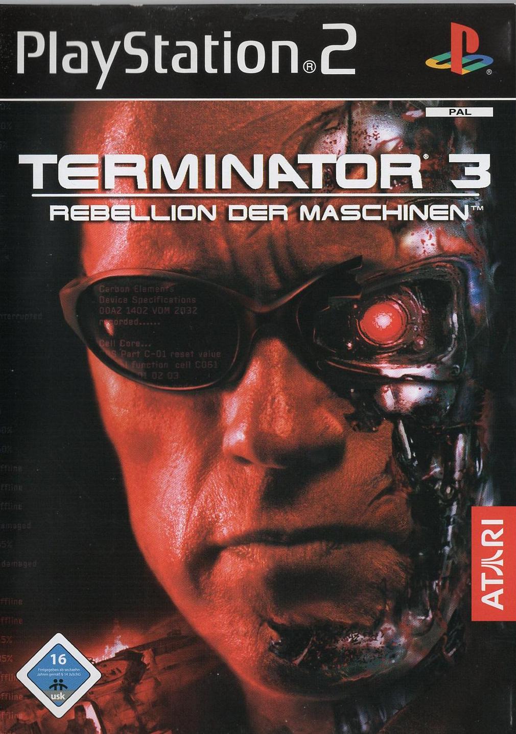 Terminator 3: Rebellion der Maschinen - PlayStation 2 Vorderseite