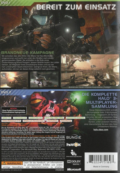 Halo 3: ODST - Xbox 360 Rückseite