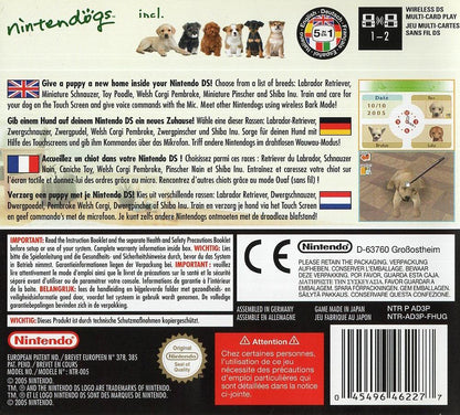 Nintendogs: Labrador & Friends - Nintendo DS Rückseite