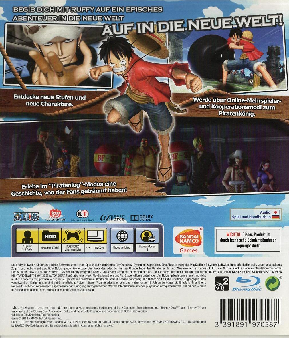 One Piece: Pirate Warriors 2 - PlayStation 3 Rückseite