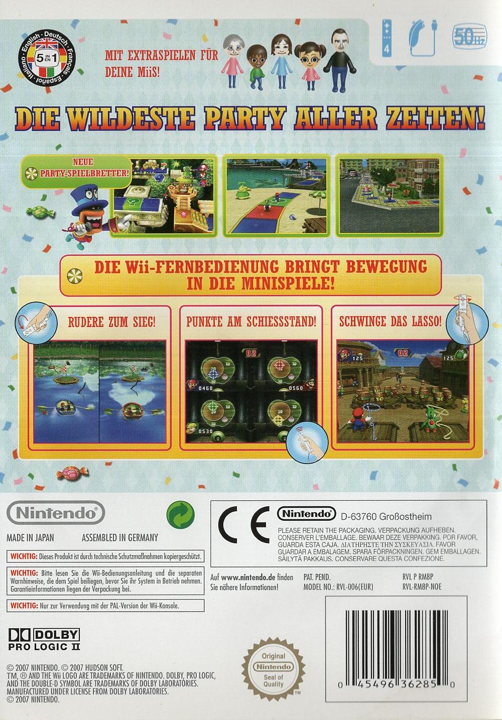 Mario Party 8 - Nintendo Wii Rückseite