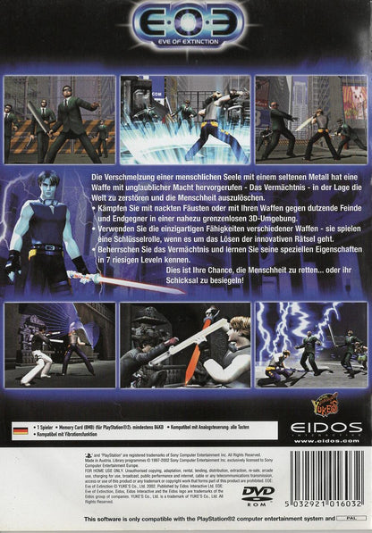 EOE: Eve of Extinction - PlayStation 2 Rückseite