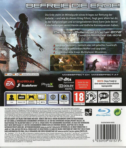Mass Effect 3 - PlayStation 3 Rückseite