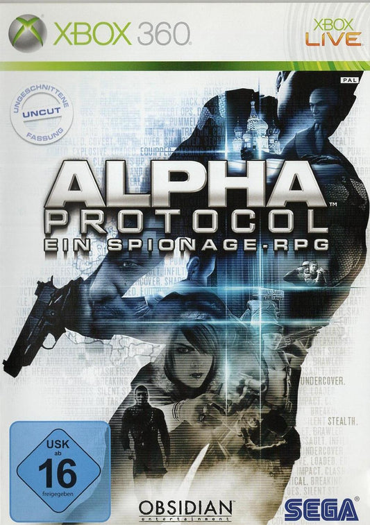 Alpha Protocol - Xbox 360 Vorderseite