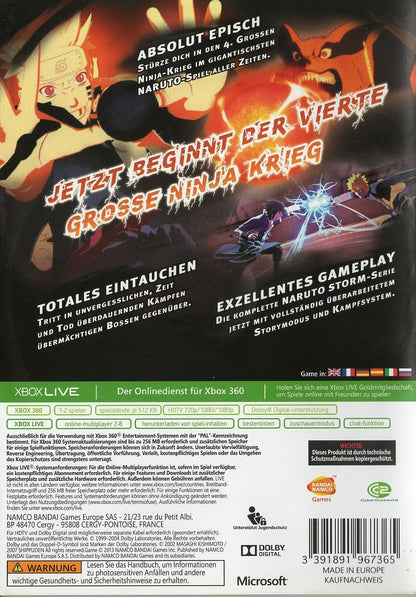 Naruto Shippuden: Ultimate Ninja Storm 3 - Xbox 360 Rückseite
