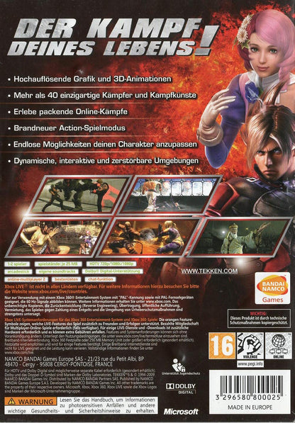 Tekken 6 - Xbox 360 Rückseite