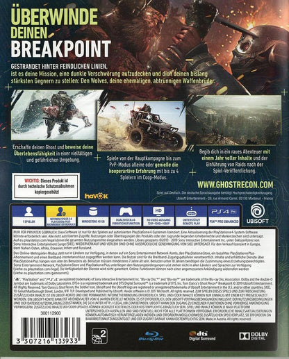 Tom Clancy's Ghost Recon Breakpoint - PlayStation 4 Rückseite
