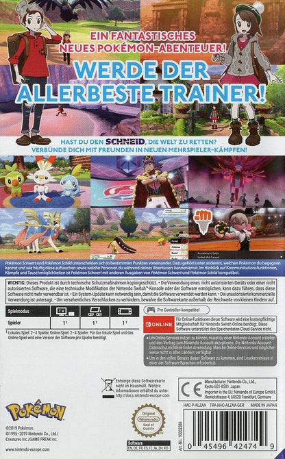 Pokémon Schwert - Nintendo Switch Rückseite