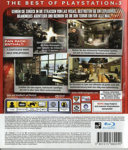 Tom Clancy's Rainbow Six: Vegas 2 - PlayStation 3 Rückseite