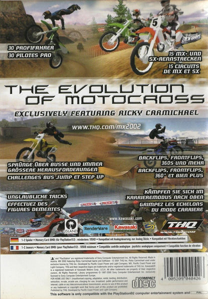 MX2002 featuring Ricky Carmichael - PlayStation 2 Rückseite
