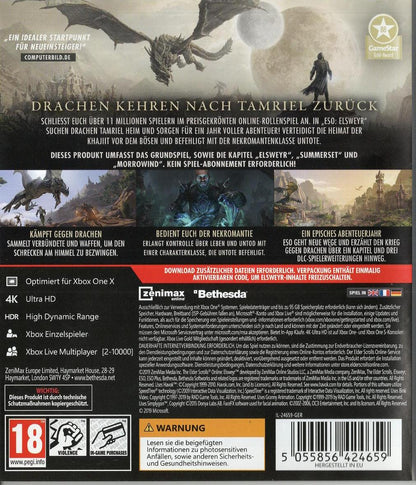 The Elder Scrolls Online: Elsweyr - Xbox One Rückseite
