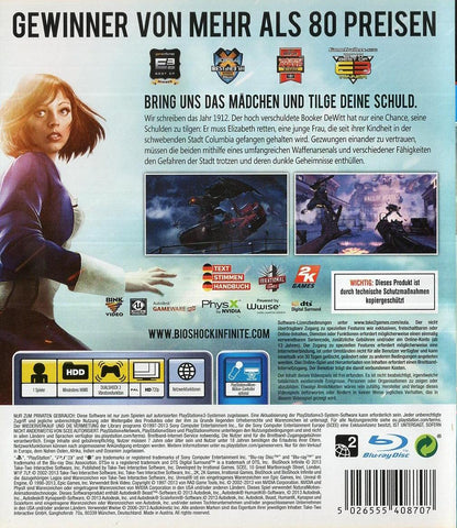 Bioshock Infinite - PlayStation 3 Rückseite