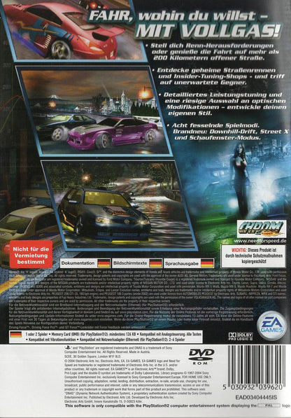 Need for Speed Underground 2 - PlayStation 2 Rückseite