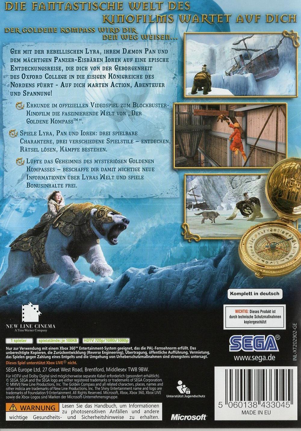 Der Goldene Kompass - Xbox 360 Rückseite