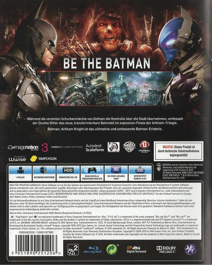 Batman: Arkham Knight - PlayStation 4 Rückseite