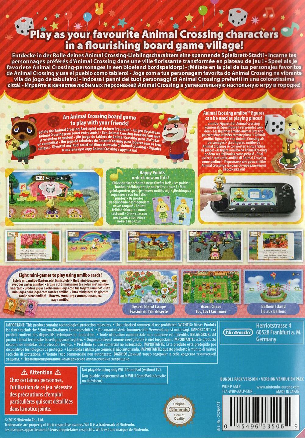Animal Crossing: amiibo Festival - Nintendo Wii U Rückseite