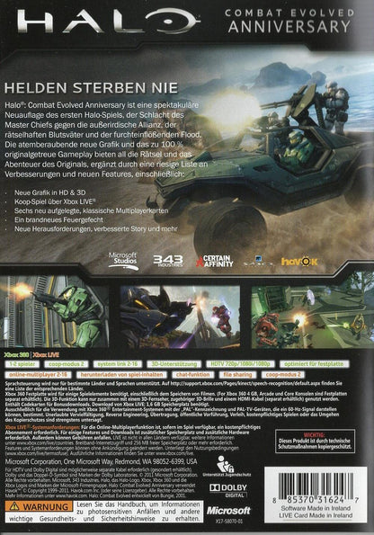 Halo: Combat Evolved Anniversary - Xbox 360 Rückseite