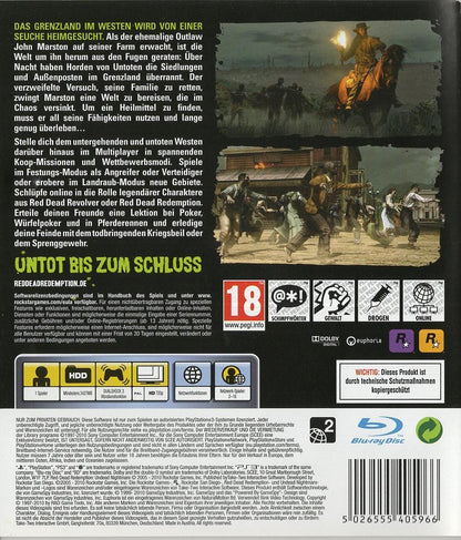 Red Dead Redemption: Undead Nightmare - PlayStation 3 Rückseite