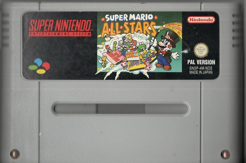 Super Mario All-Stars - Super Nintendo - Modul Vorderseite