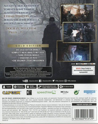 Resident Evil Village - Gold Edition - PlayStation 5 Rückseite