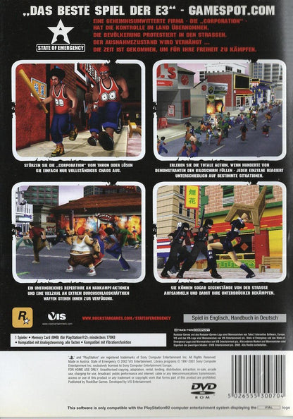 State Of Emergency - PlayStation 2 Rückseite
