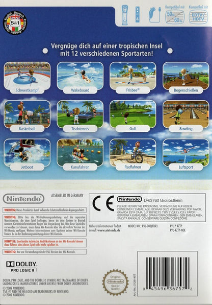 Wii Sports Resort - Nintendo Wii Rückseite