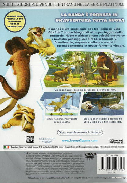 L'Era Glaciale 2 - PlayStation 2 Rückseite