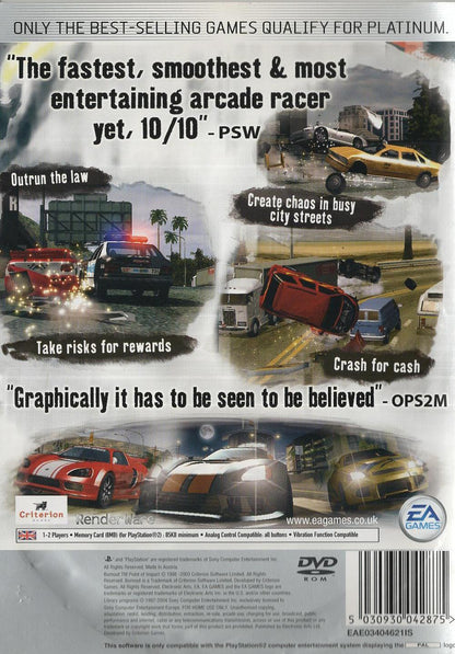 Burnout 2: Point of Impact - PlayStation 2 Rückseite