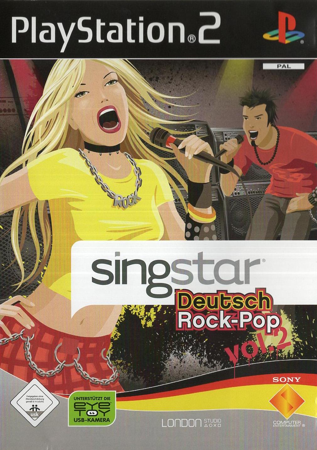 SingStar Deutsch Rock-Pop Vol. 2 - PlayStation 2 Vorderseite