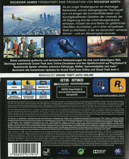 Grand Theft Auto V - PlayStation 4 Rückseite