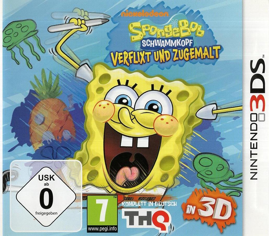 SpongeBob Schwammkopf: Verflixt und Zugemalt - Nintendo 3DS Vorderseite