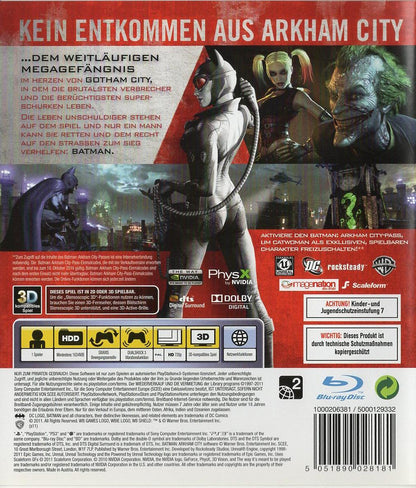 Batman: Arkham City - PlayStation 3 Rückseite