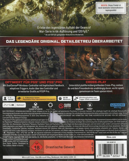 Gears of War Reloaded - PlayStation 5 Rückseite