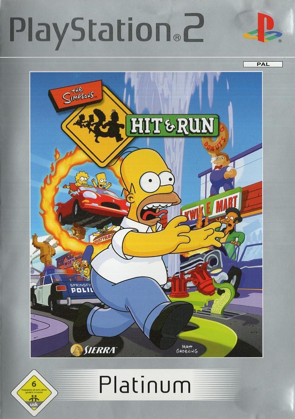 The Simpsons Hit and Run - PlayStation 2 Vorderseite