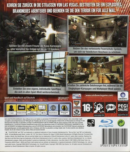 Tom Clancy's Rainbow Six: Vegas 2 - PlayStation 3 Rückseite