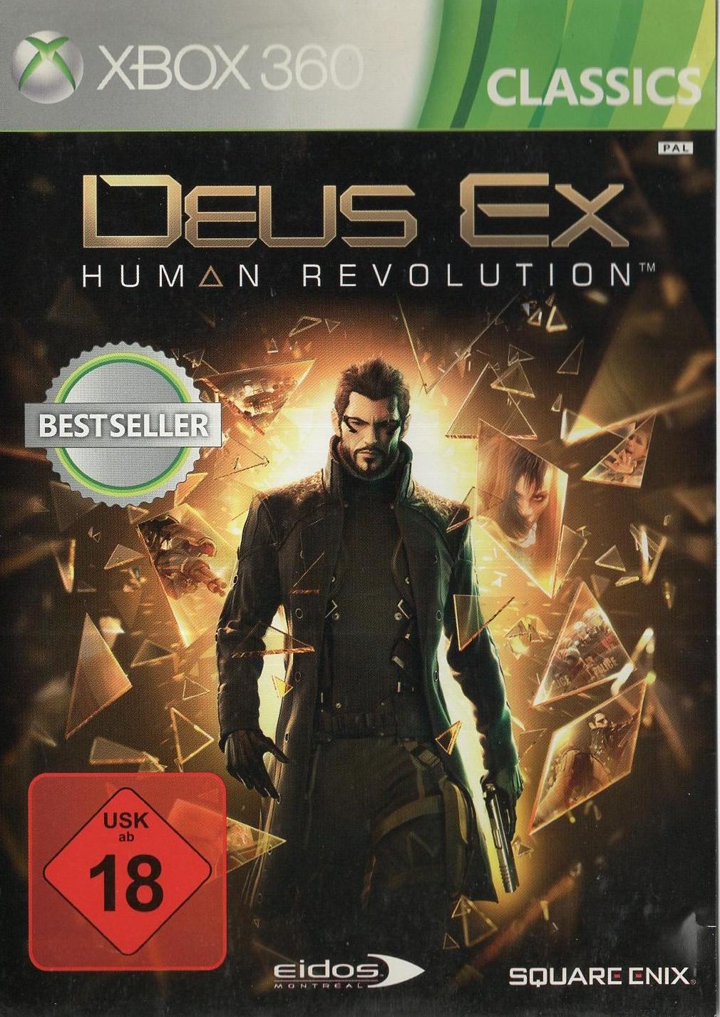 Deus Ex: Human Revolution - Xbox 360 Vorderseite