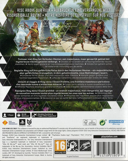 Horizon Forbidden West - PlayStation 5 Rückseite