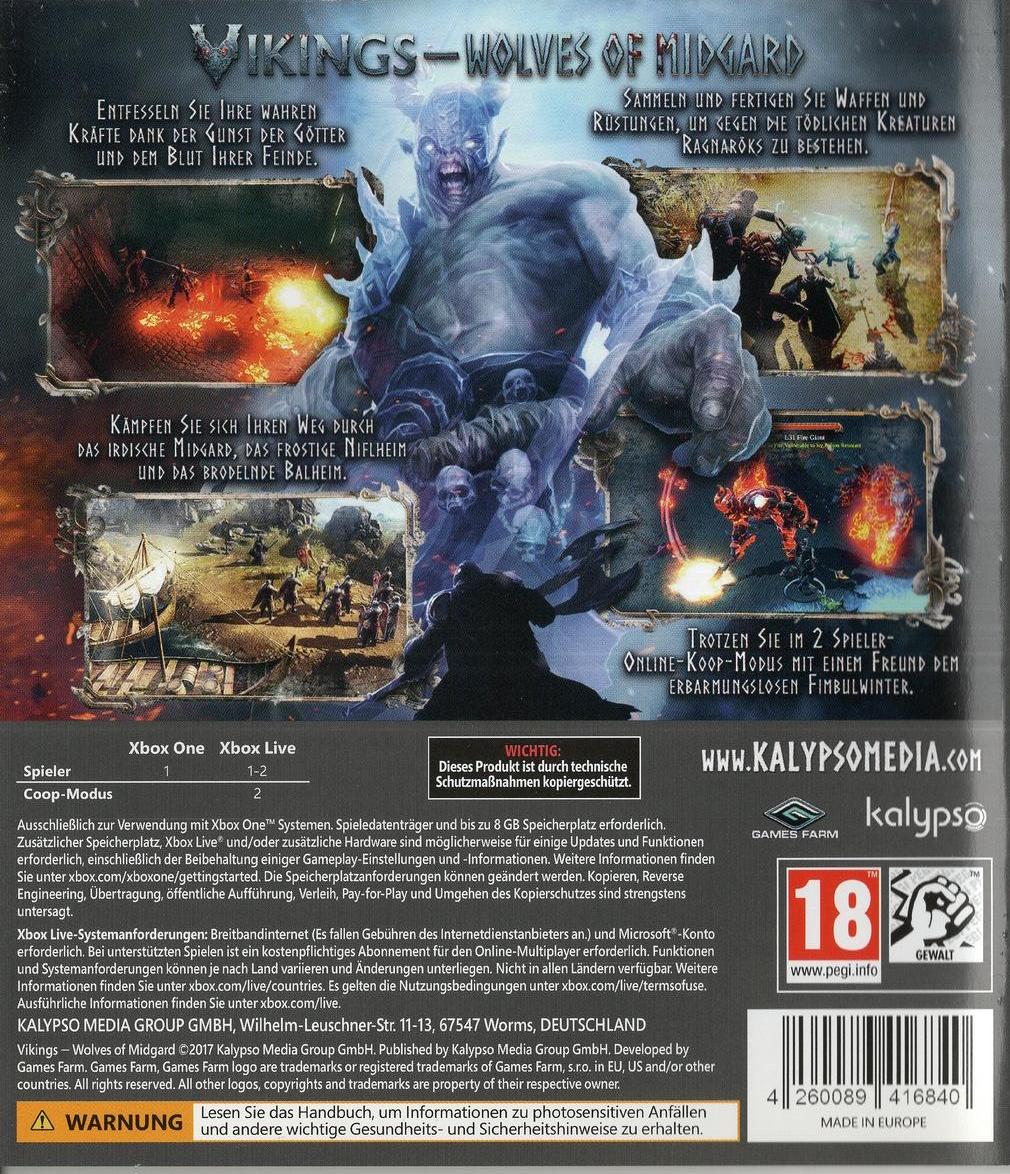 Vikings - Wolves of Midgard - Xbox One Rückseite