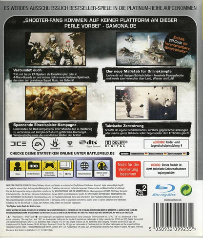 Battlefield: Bad Company 2 - PlayStation 3 Rückseite