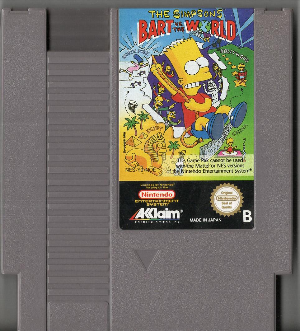 The Simpsons: Bart vs. the World - Nintendo Entertainment System - Modul Vorderseite