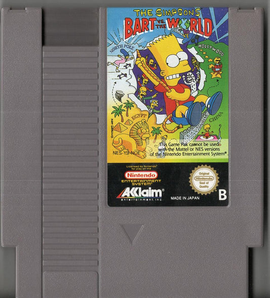 The Simpsons: Bart vs. the World - Nintendo Entertainment System - Modul Vorderseite